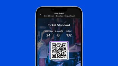 Exemple d'un ticket mobile chez Ticketmaster